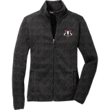 Scary Badgers Ladies Sweater Fleece Jacket